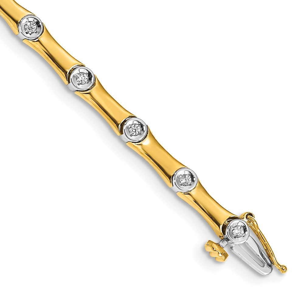 14K Gelbgold Armband mit natürlichen Diamanten