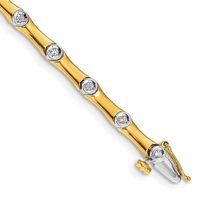 14K Gelbgold Armband mit natürlichen Diamanten
