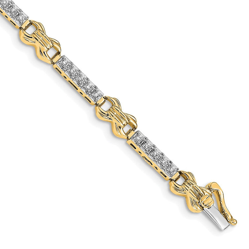 14K Bicolor Diamant-Armband