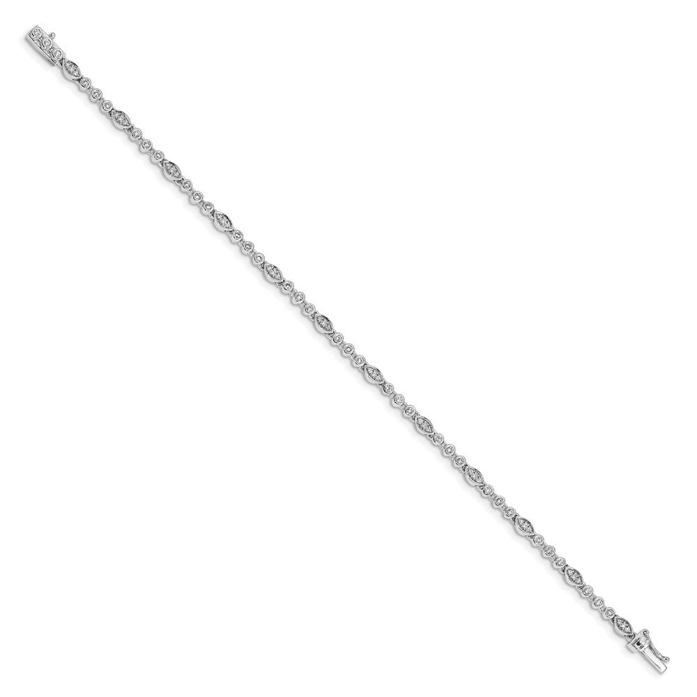 10K Weißgold Diamant Armband