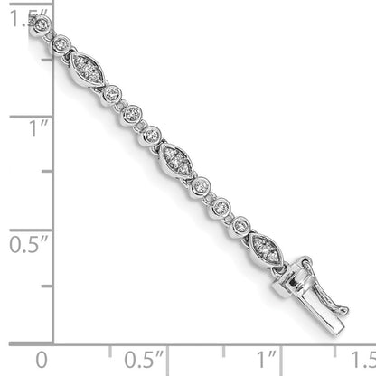 10K Weißgold Diamant Armband