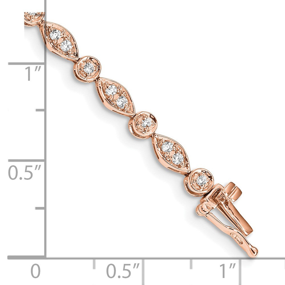 14K Gelbgold Armband mit natürlichen Diamanten