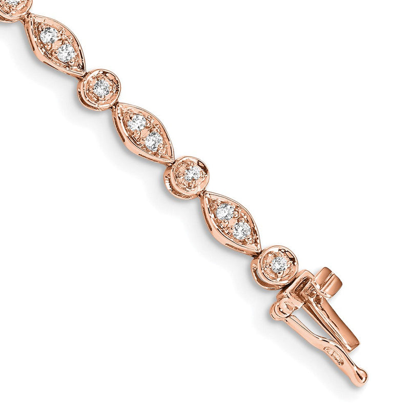 14K Gelbgold Armband mit natürlichen Diamanten