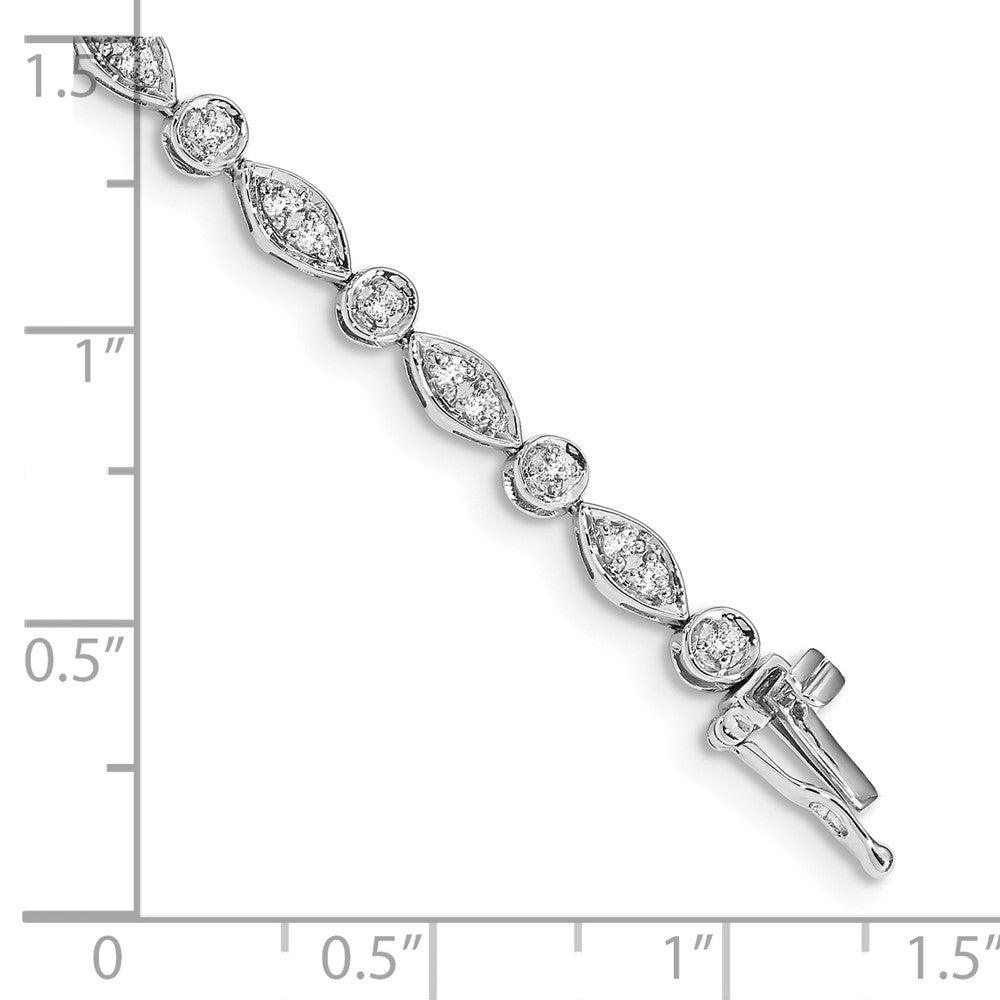 14 Karat Gelbgold-Armband mit natürlichen Diamanten