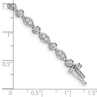 14 Karat Gelbgold-Armband mit natürlichen Diamanten