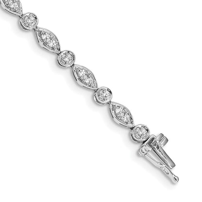 14 Karat Gelbgold-Armband mit natürlichen Diamanten
