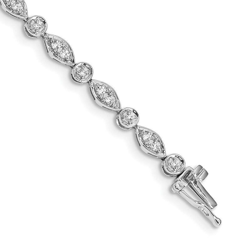14 Karat Gelbgold-Armband mit natürlichen Diamanten
