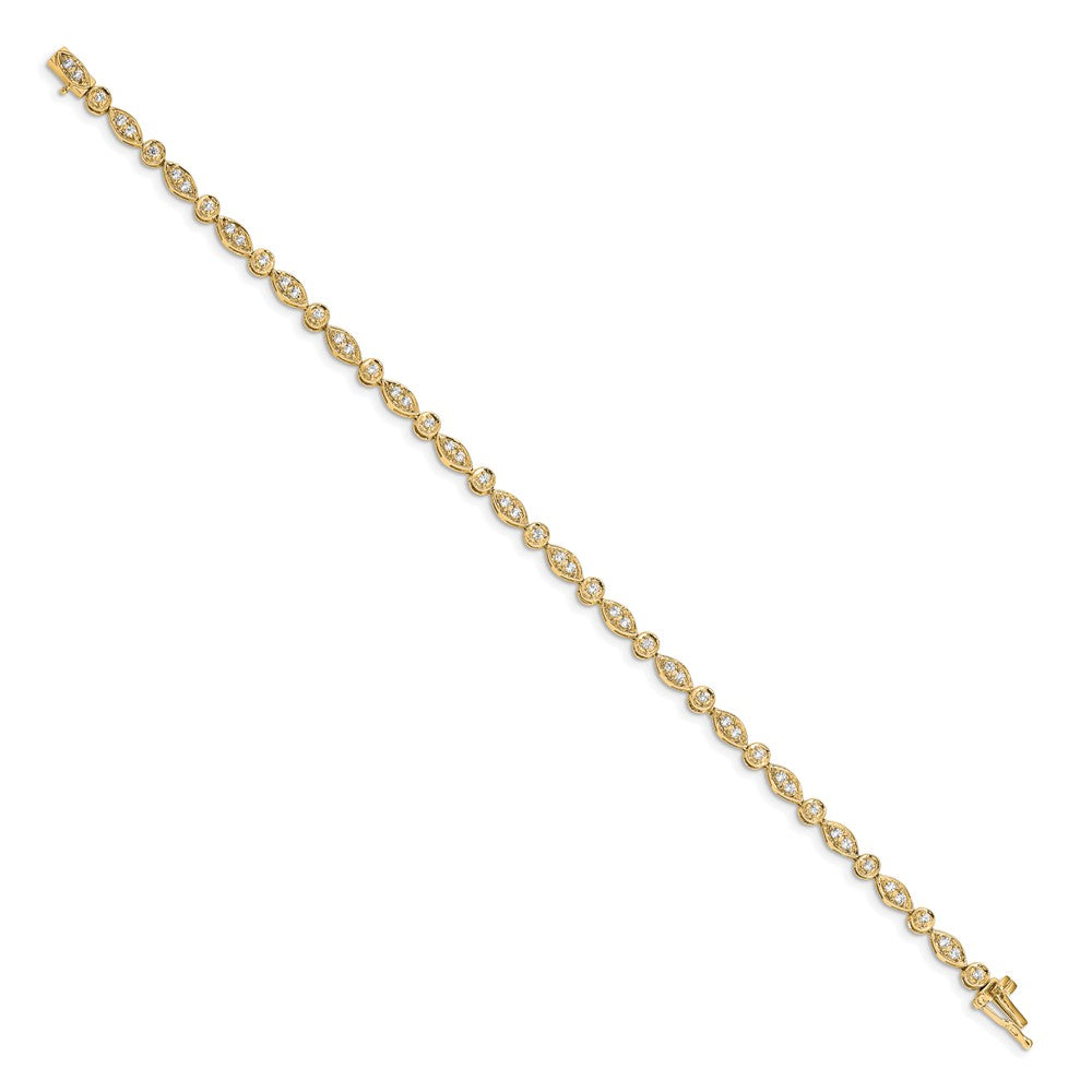 14K Gelbgold Armband mit natürlichen Diamanten