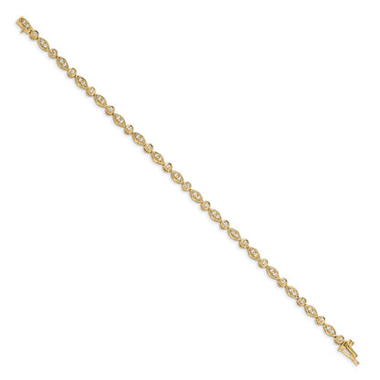 14K Gelbgold Armband mit natürlichen Diamanten