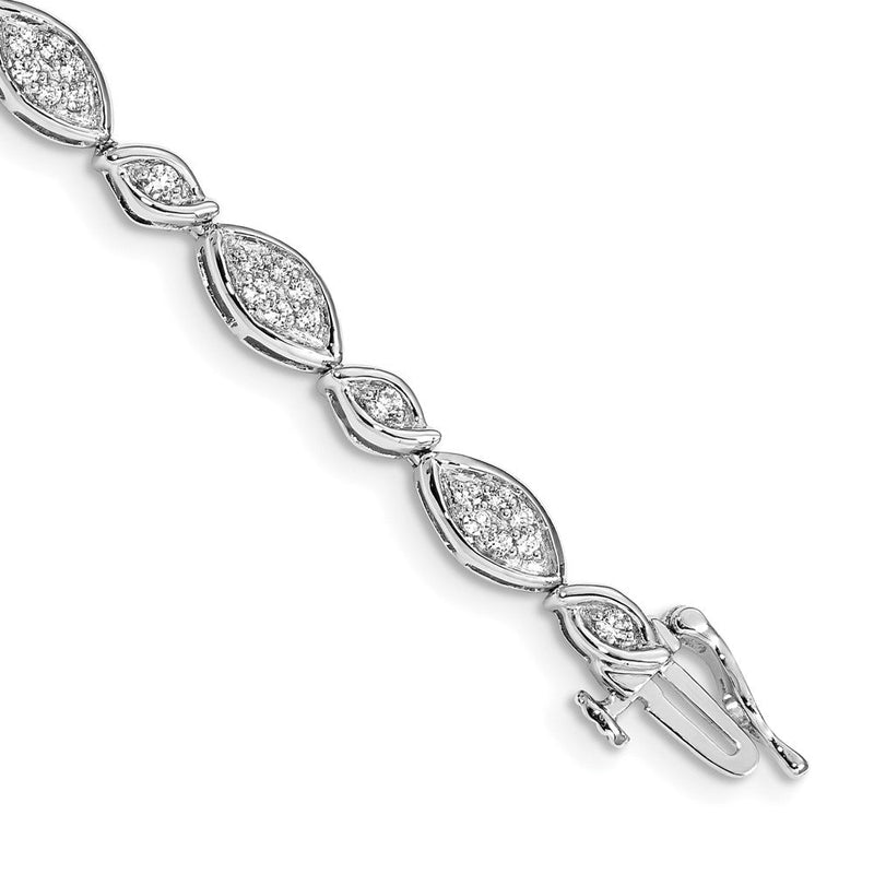14 Karat Gelbgold Armband mit natürlichen Diamanten