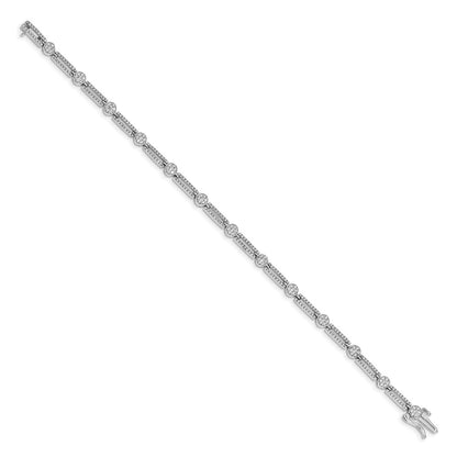 14K Gelbgold Armband mit runden natürlichen Diamanten, 5 mm breit