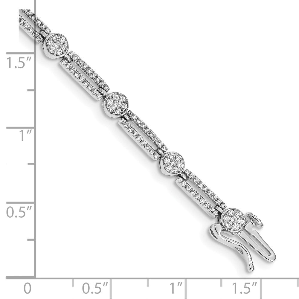 14K Gelbgold Armband mit runden natürlichen Diamanten, 5 mm breit