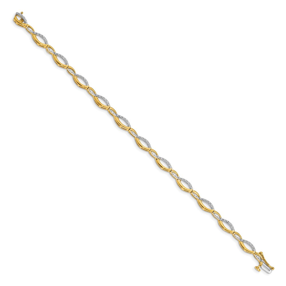 10K Gelbgold Diamant Armband