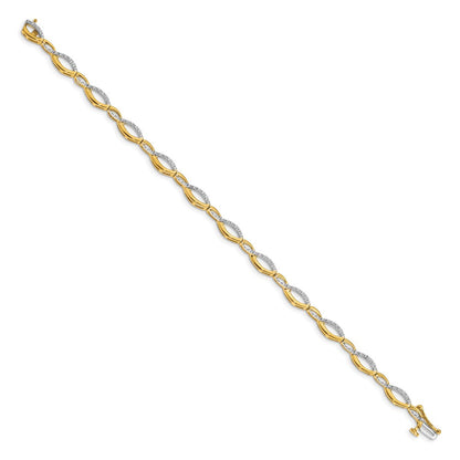 10K Gelbgold Diamant Armband