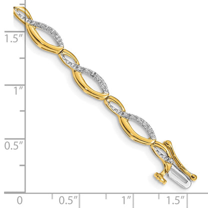 10K Gelbgold Diamant Armband