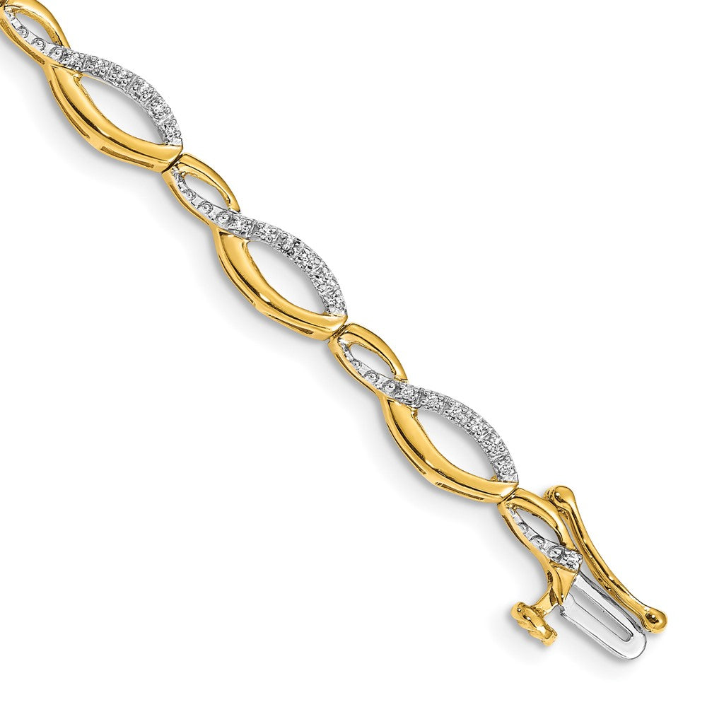 10K Gelbgold Diamant Armband