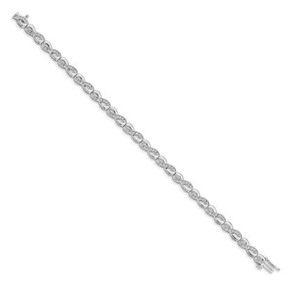 14K Weißgold Infinity-Armband mit natürlichen Diamanten