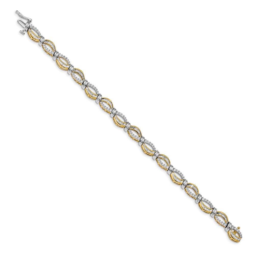 14K Gelbgold Armband mit natürlichen Diamanten