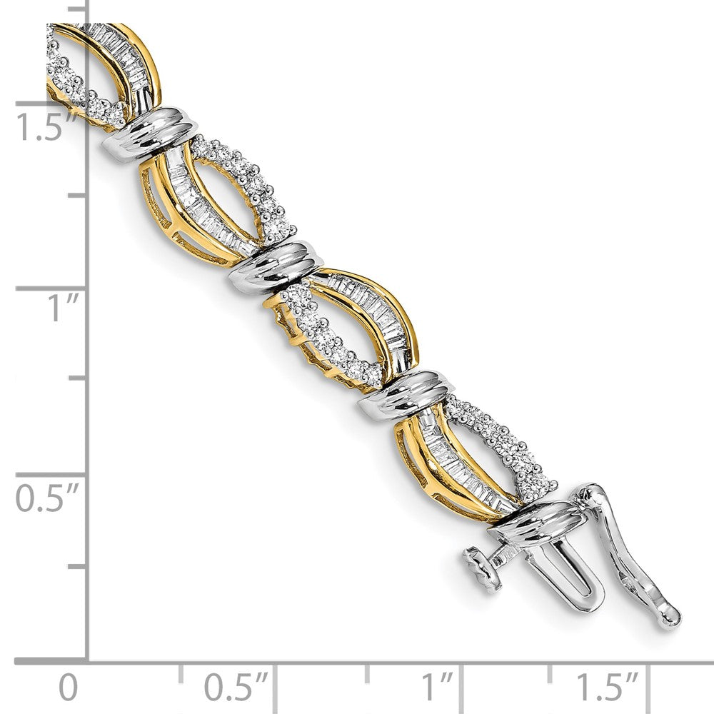 14K Gelbgold Armband mit natürlichen Diamanten