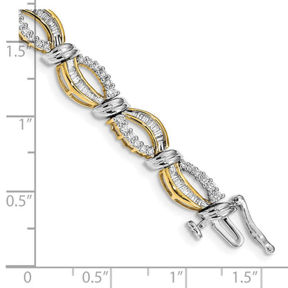 14K Gelbgold Armband mit natürlichen Diamanten