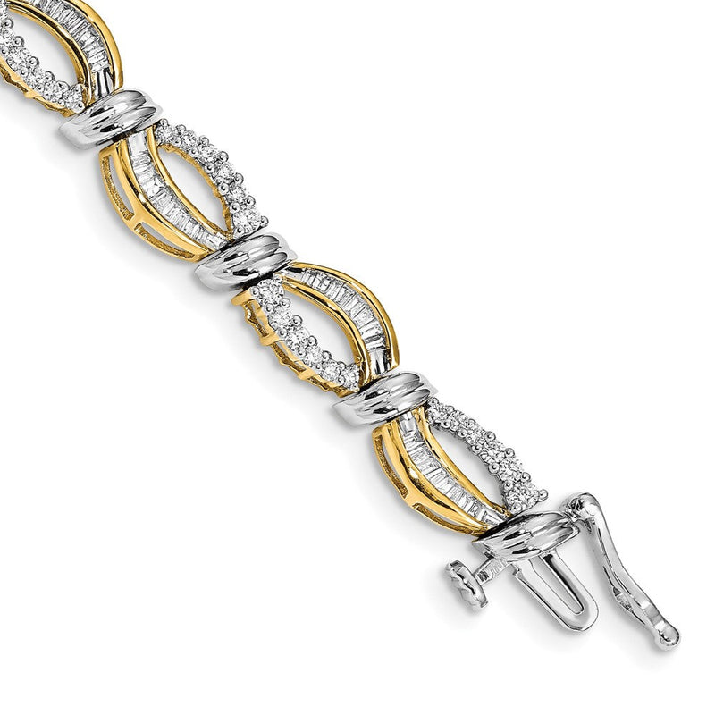14K Gelbgold Armband mit natürlichen Diamanten