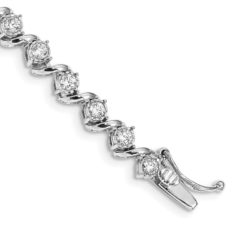 14K Gelbgold Armband mit natürlichen Diamanten, 0,07 ct Gesamtgewicht