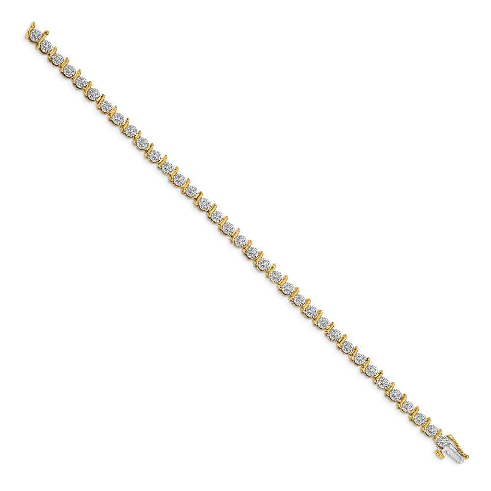 14K Gelbgold Armband mit natürlichen Diamanten