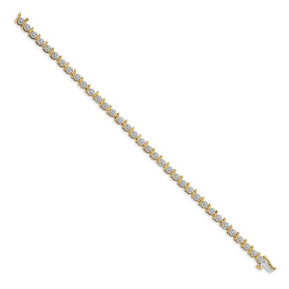 14K Gelbgold Armband mit natürlichen Diamanten