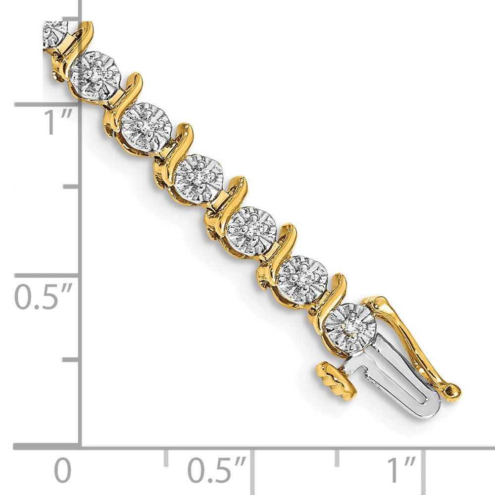14K Gelbgold Armband mit natürlichen Diamanten