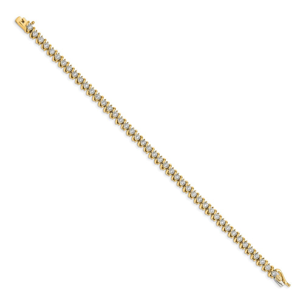 14K Gelbgold Armband mit natürlichen Diamanten