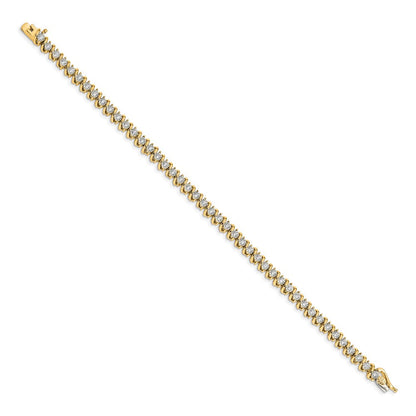 14K Gelbgold Armband mit natürlichen Diamanten