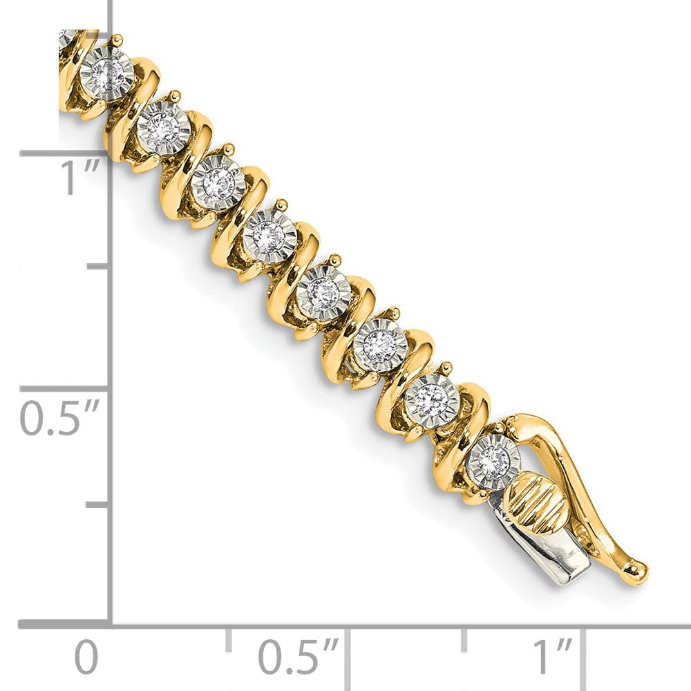 14K Gelbgold Armband mit natürlichen Diamanten
