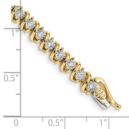14K Gelbgold Armband mit natürlichen Diamanten