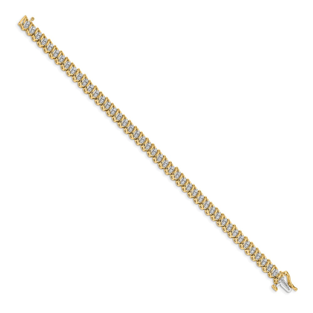 14-Karat-Gelbgold-Armband mit natürlichen Diamanten