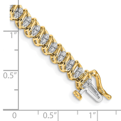 14-Karat-Gelbgold-Armband mit natürlichen Diamanten