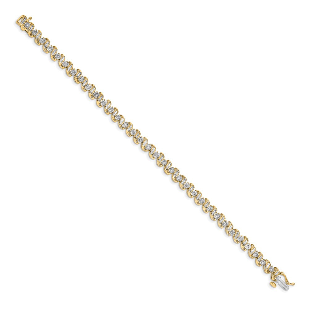 14K Gelbgold Armband mit natürlichen Diamanten