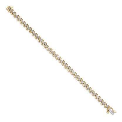14K Gelbgold Armband mit natürlichen Diamanten