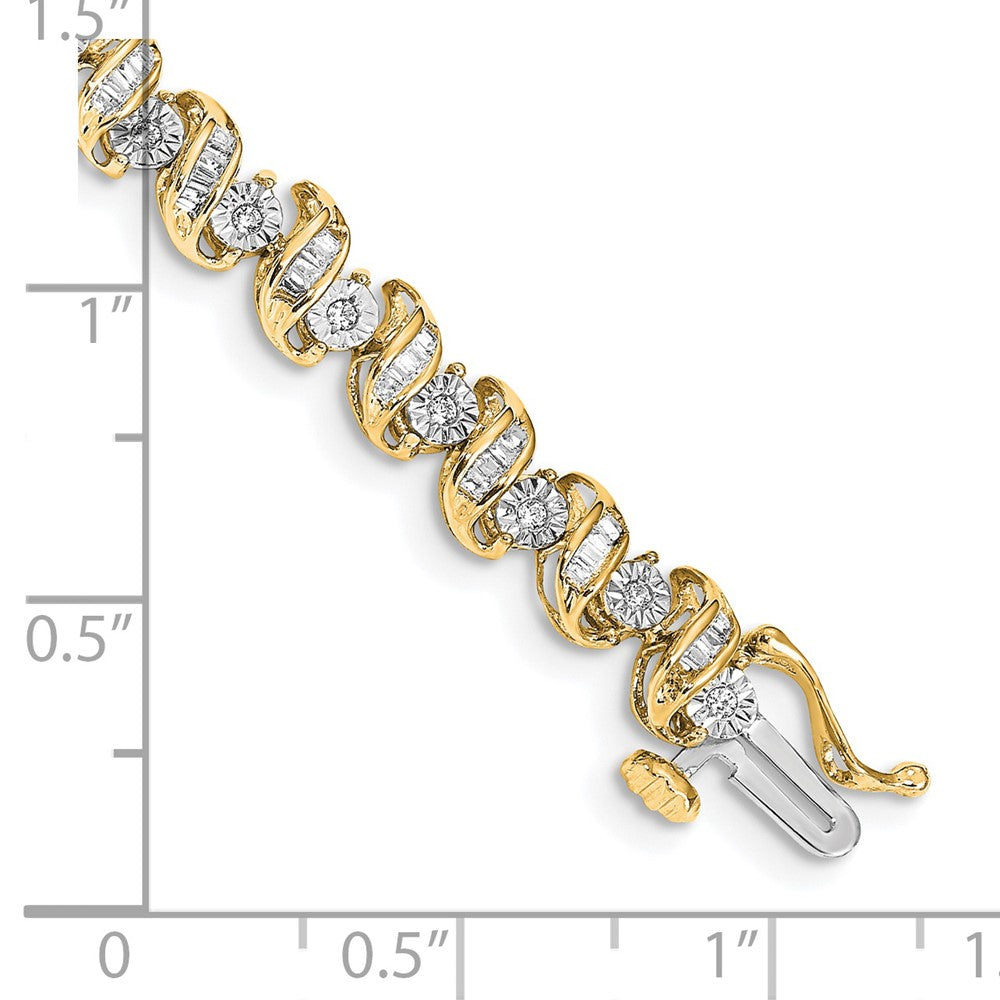 14K Gelbgold Armband mit natürlichen Diamanten