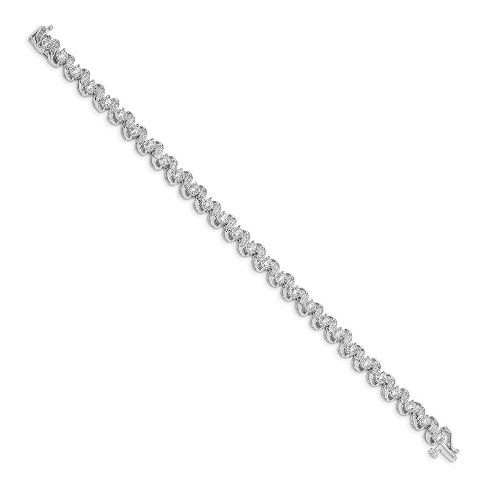 14-Karat-Weißgold-Armband mit natürlichen Diamanten