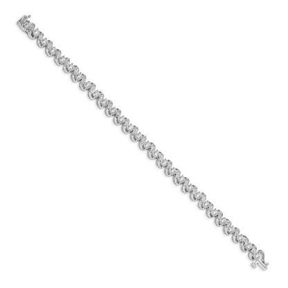 14-Karat-Weißgold-Armband mit natürlichen Diamanten