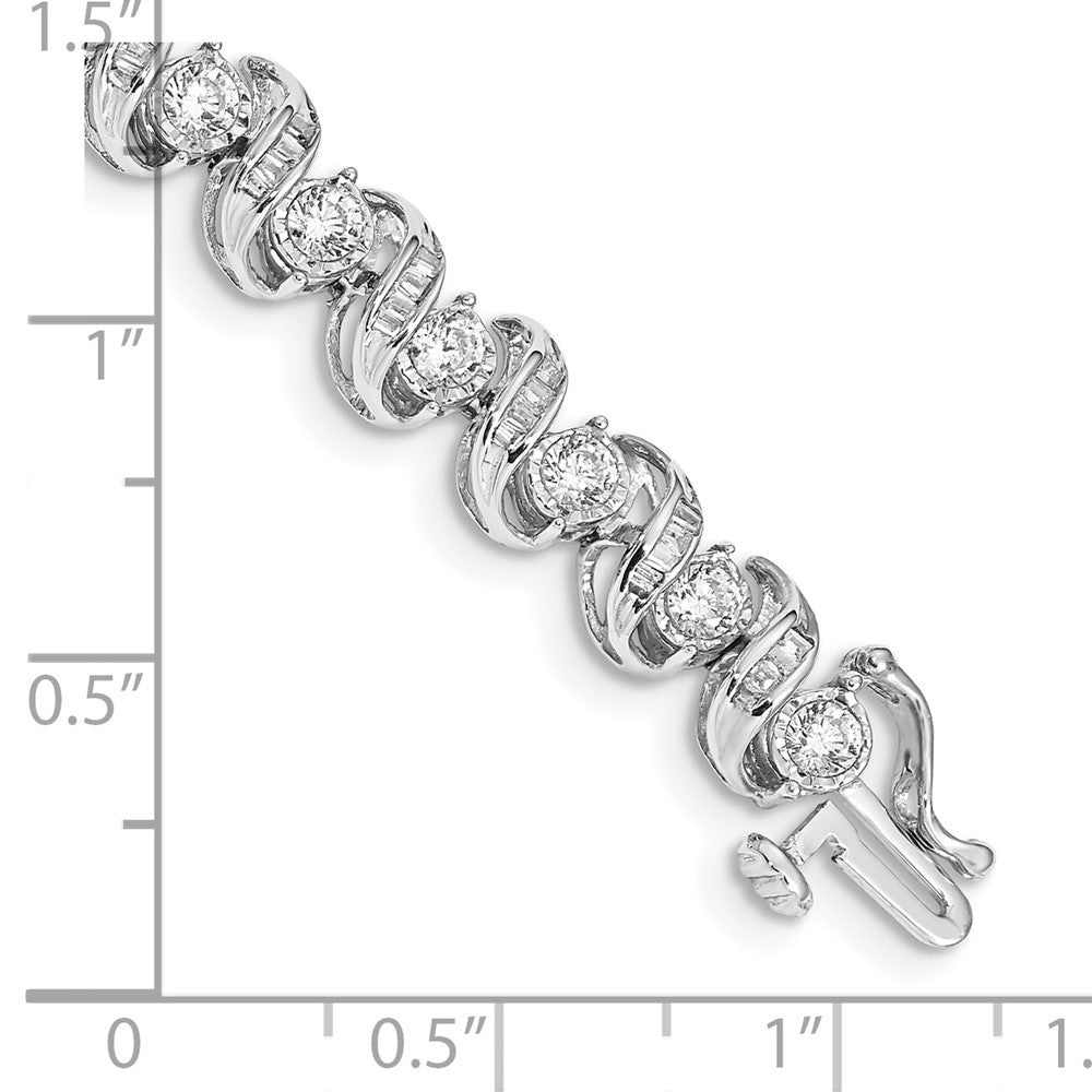 14-Karat-Weißgold-Armband mit natürlichen Diamanten