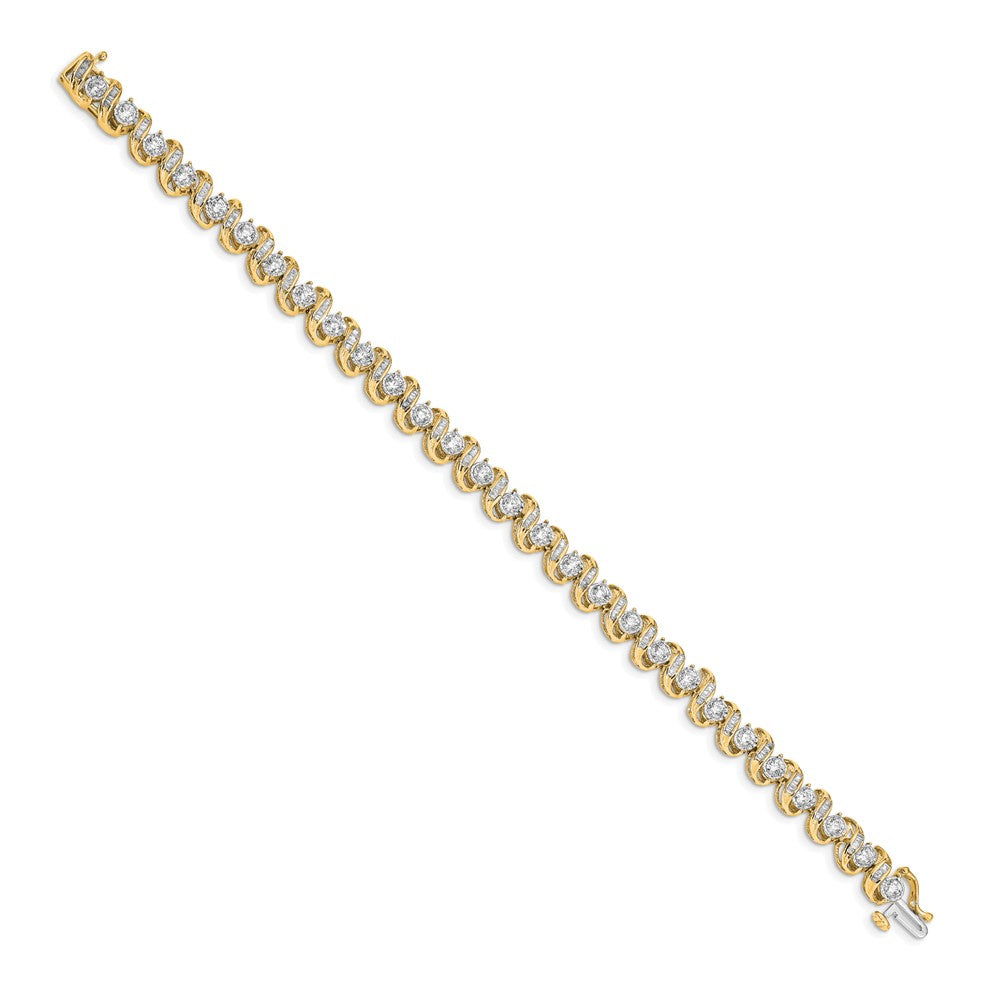 14K Gelbgold Armband mit natürlichen Diamanten