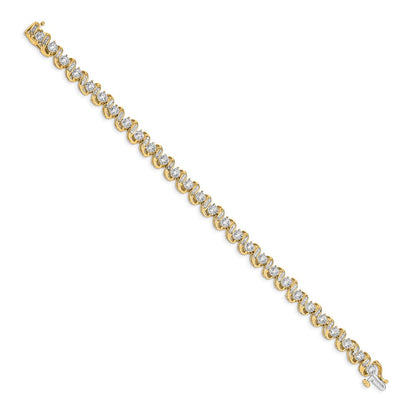 14K Gelbgold Armband mit natürlichen Diamanten