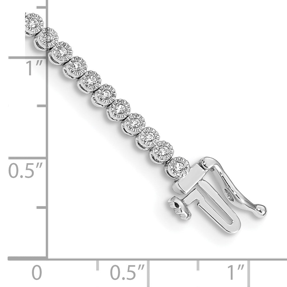 10K Weißgold Diamant Tennis Armband