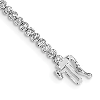 10K Weißgold Diamant Tennis Armband