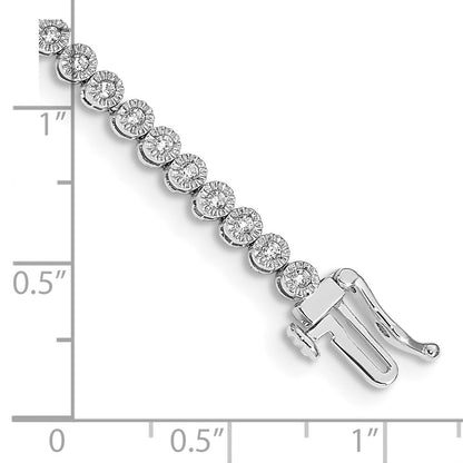 10K Weißgold Diamant Tennis Armband