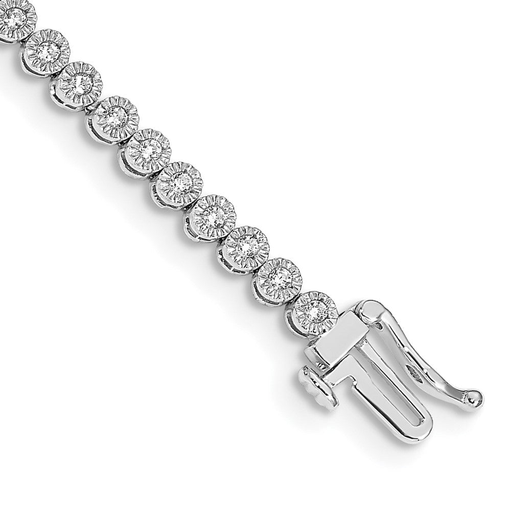 10K Weißgold Diamant Tennis Armband