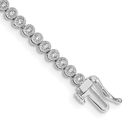 10K Weißgold Diamant Tennis Armband