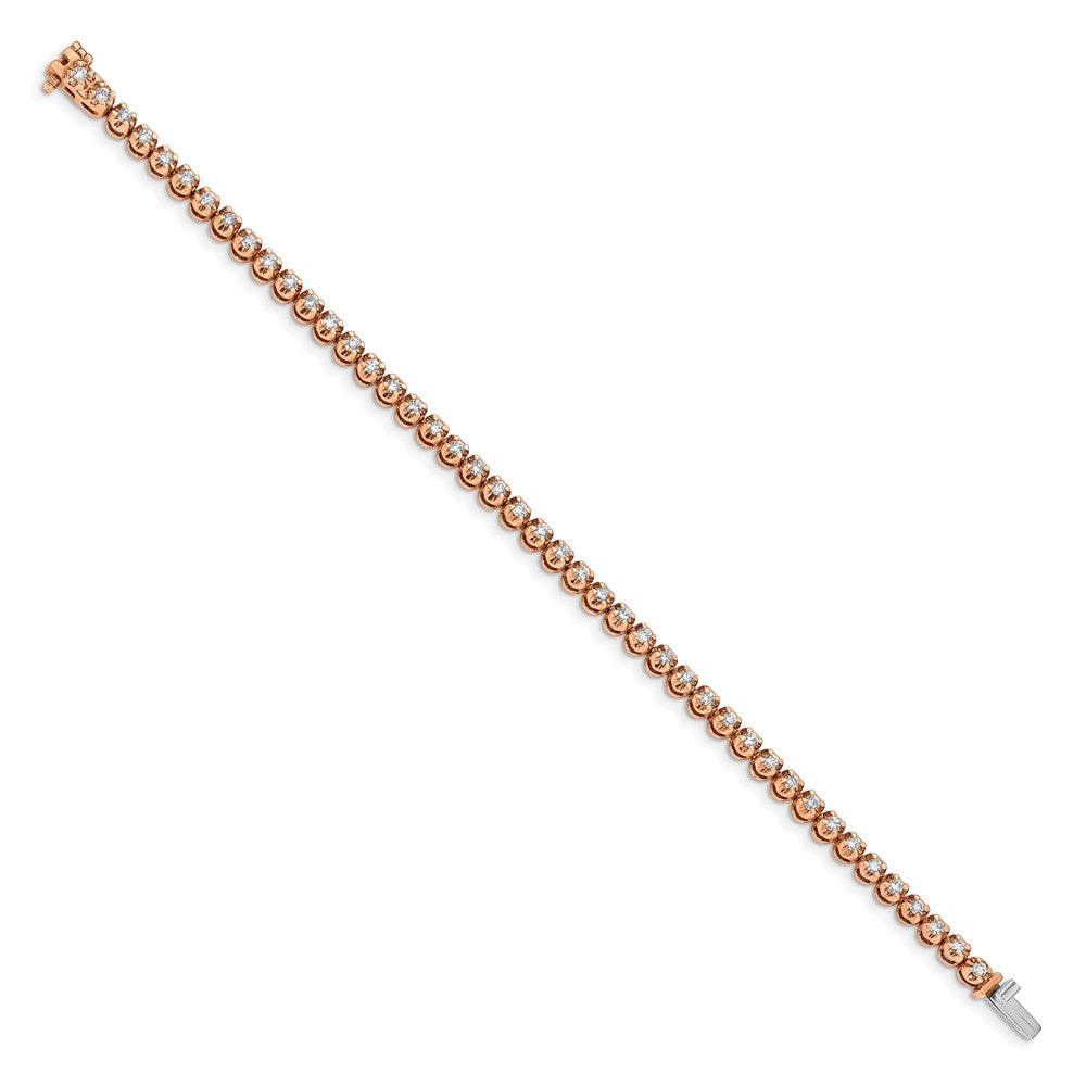 14K Gelbgold Armband mit natürlichen Diamanten, 0,045 ct, poliert
