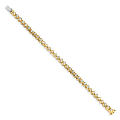 14-Karat-Gelbgold-Armband mit natürlichen Diamanten